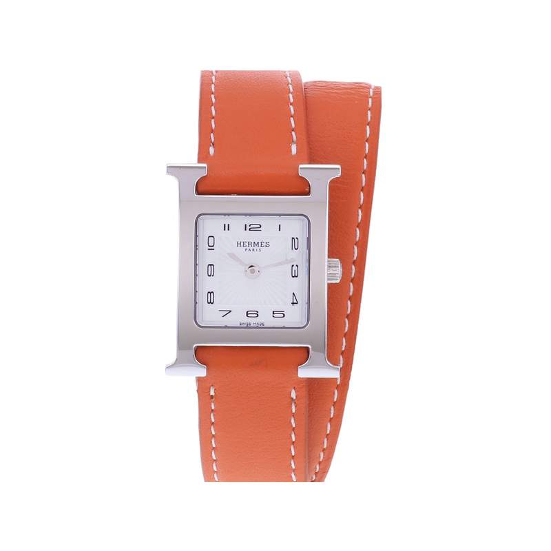 Montre d'occasion HERMES Heure H femme quartz bracelet cuir cresus - vue 1