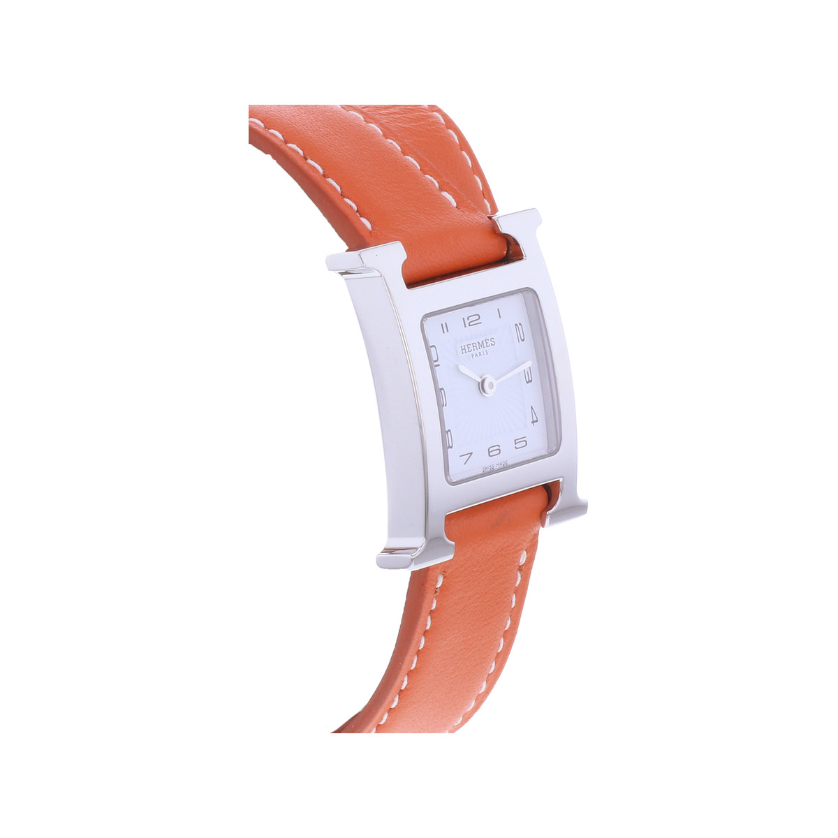 Montre d'occasion HERMES Heure H femme quartz bracelet cuir cresus - vue 2