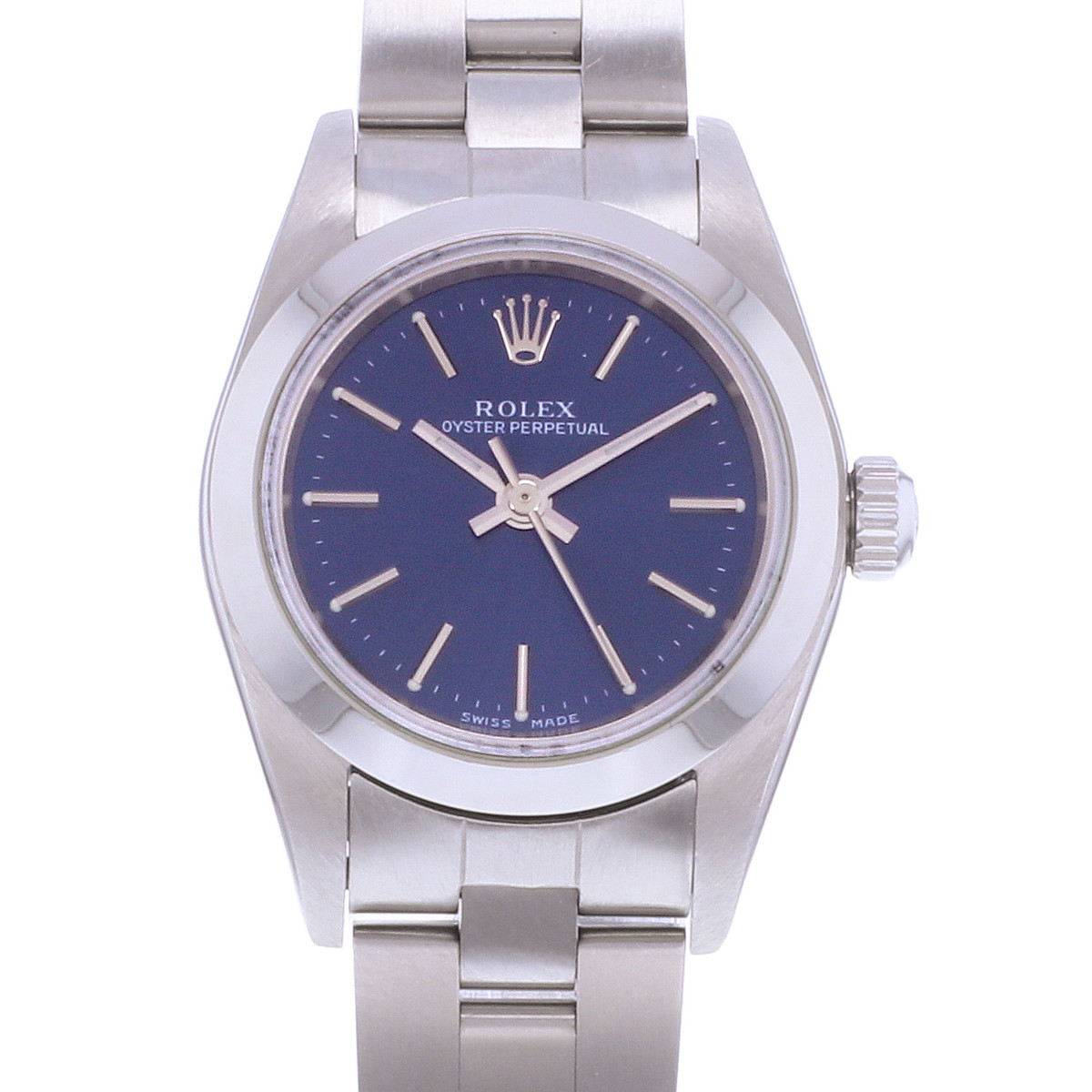 Montre d'occasion ROLEX Oyster Perpetual Lady femme automatique bracelet acier - vue D1