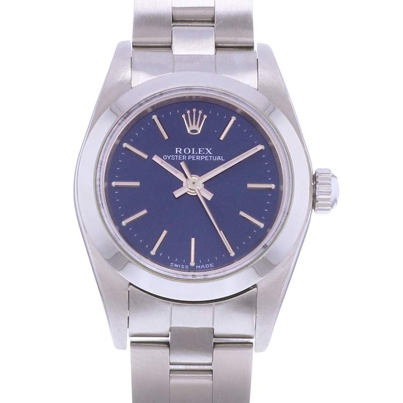 Montre d'occasion ROLEX Oyster Perpetual Lady femme automatique bracelet acier - vue D1
