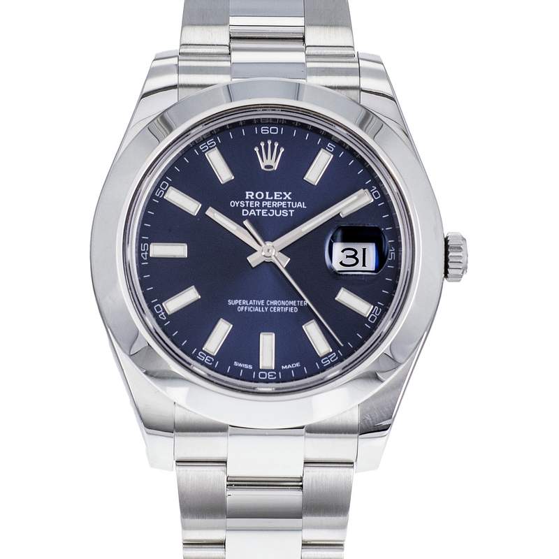Montre d'occasion ROLEX DateJust II 41 homme mouvement automatique certifié (cosc) bracelet acier - vue D1