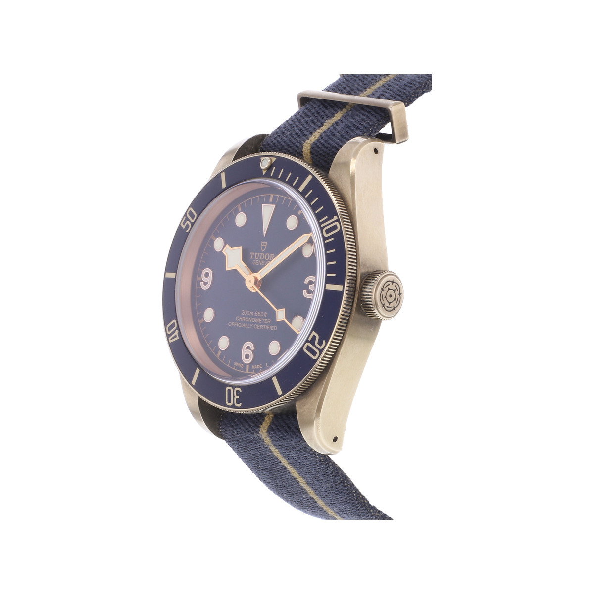 Montre d'occasion TUDOR Black Bay Bronze Edition Bucherer homme mouvement automatique certifié (cosc) bracelet nato - vue D2