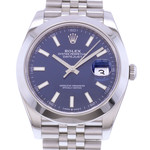 Montre d'occasion ROLEX DateJust 41 homme mouvement automatique certifié (cosc) bracelet acier - vue D1