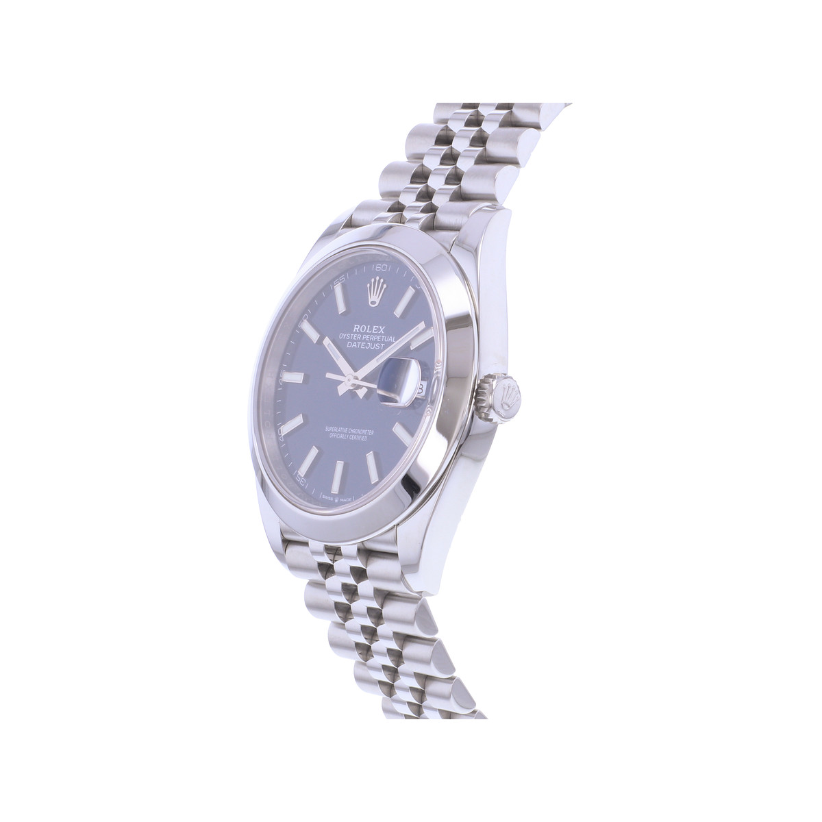 Montre d'occasion ROLEX DateJust 41 homme mouvement automatique certifié (cosc) bracelet acier - vue D2
