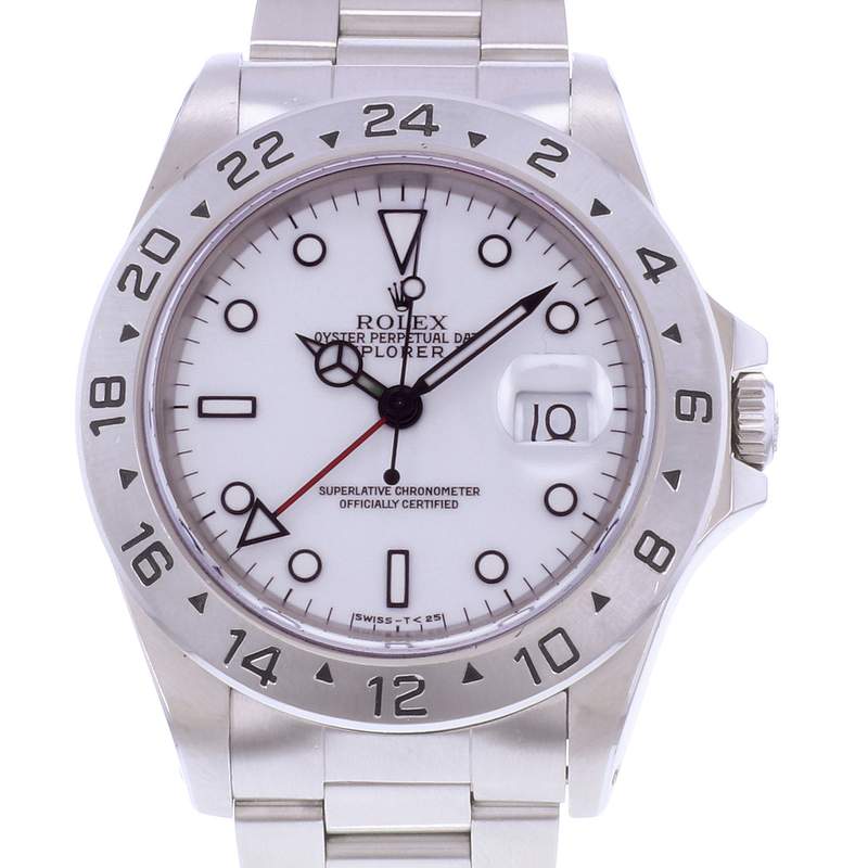 Montre d'occasion ROLEX Explorer II homme mouvement automatique certifié (cosc) bracelet acier - vue D1