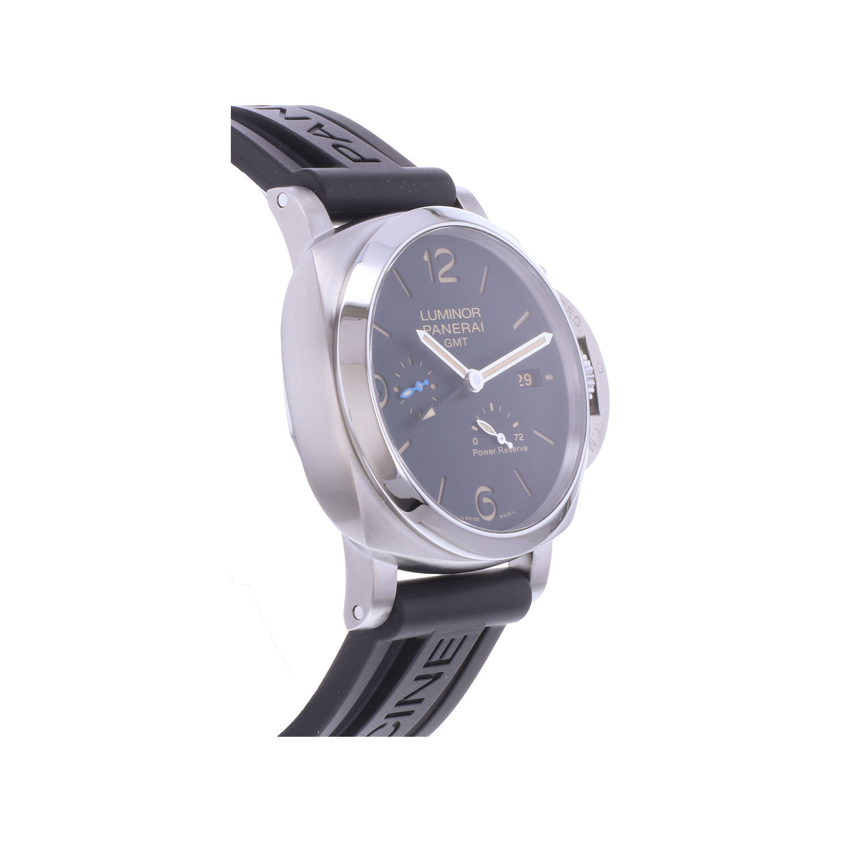 Montre d'occasion PANERAI Luminor GMT Power Reserve homme automatique bracelet caoutchouc - vue 2