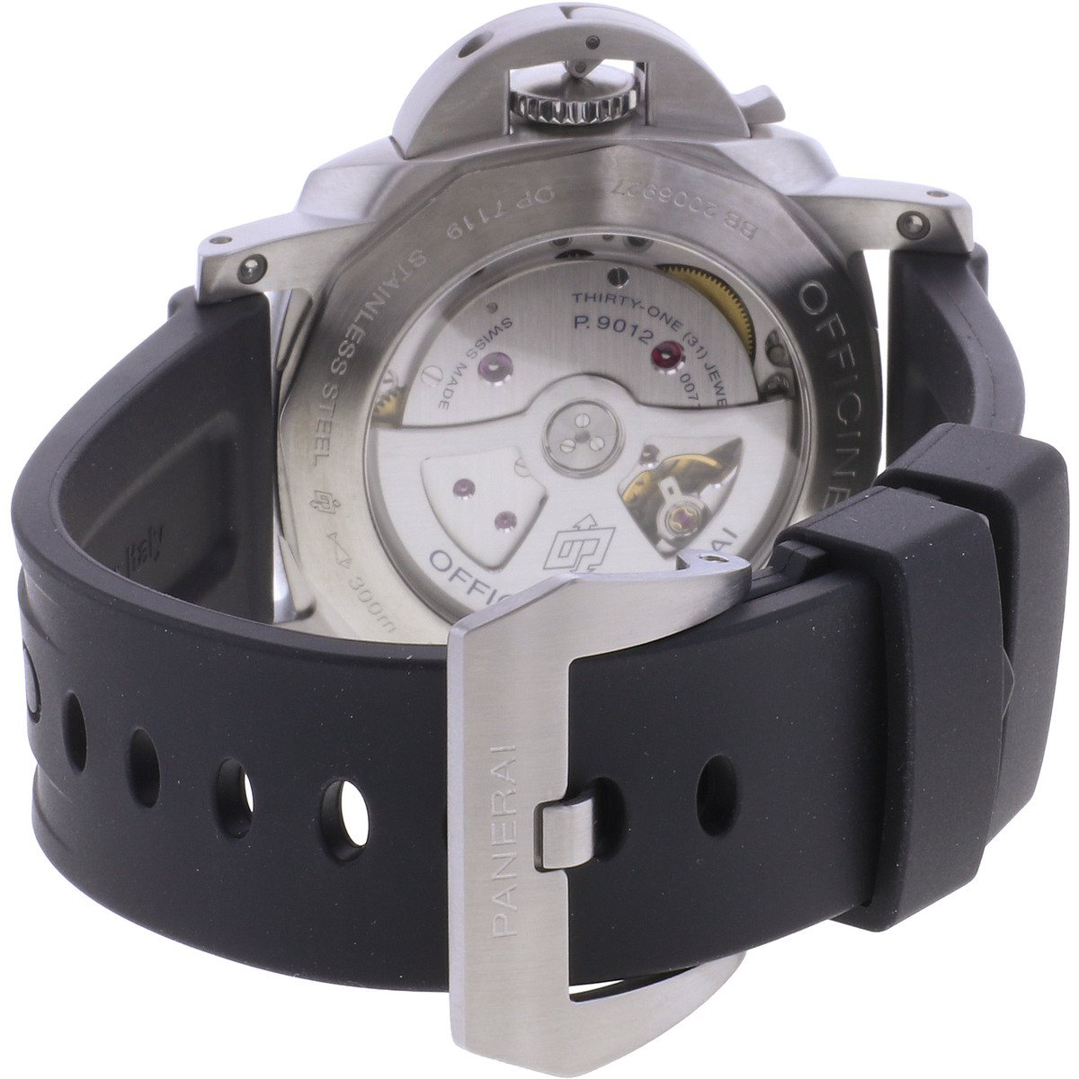 Montre d'occasion PANERAI Luminor GMT Power Reserve homme automatique bracelet caoutchouc - vue 3