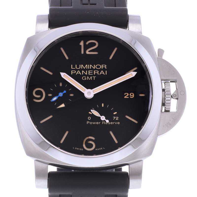 Montre d'occasion PANERAI Luminor GMT Power Reserve homme automatique bracelet caoutchouc - vue D1