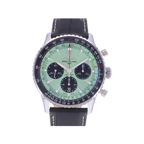 Montre d'occasion BREITLING Navitimer B01 Chronograph 43 homme automatique bracelet cuir d'origine