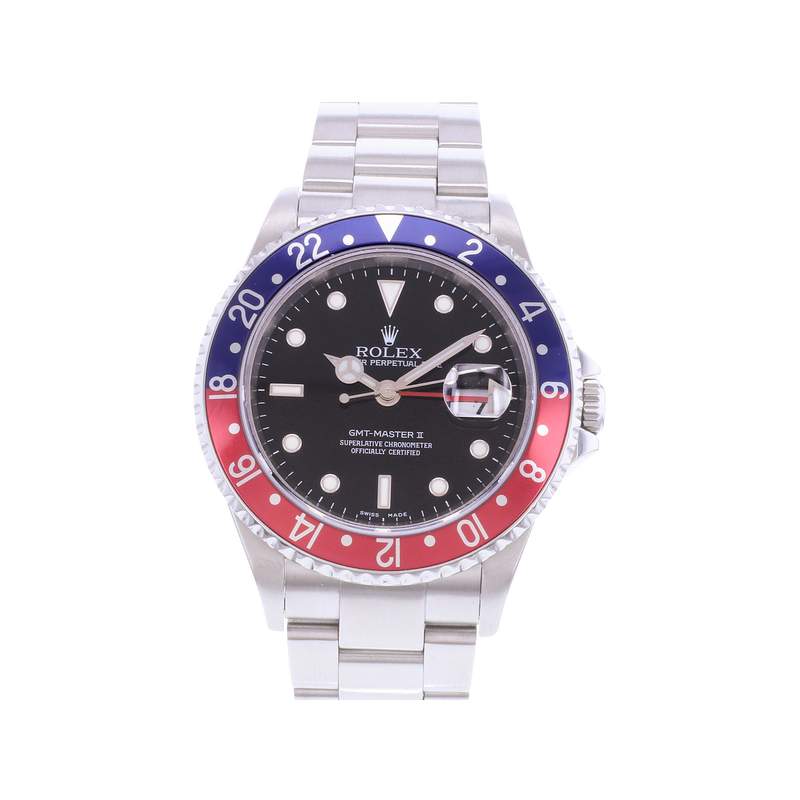 Montre d'occasion ROLEX GMT-Master II Pepsi homme mouvement automatique certifié (cosc) bracelet acier - vue 1