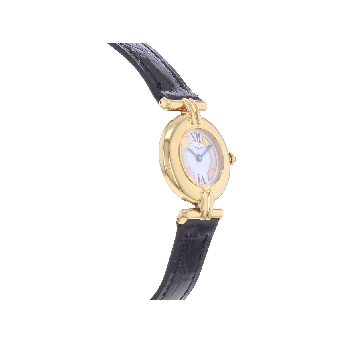 Montre d'occasion CARTIER Must Colisée femme quartz bracelet cuir cresus - vue 2