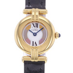 Montre d'occasion CARTIER Must Colisée femme quartz bracelet cuir cresus - vue D1