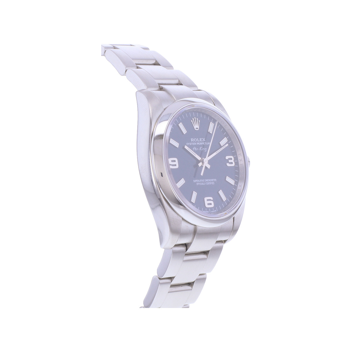 Montre d'occasion ROLEX Air King mixte mouvement automatique certifié (cosc) bracelet acier - vue 2