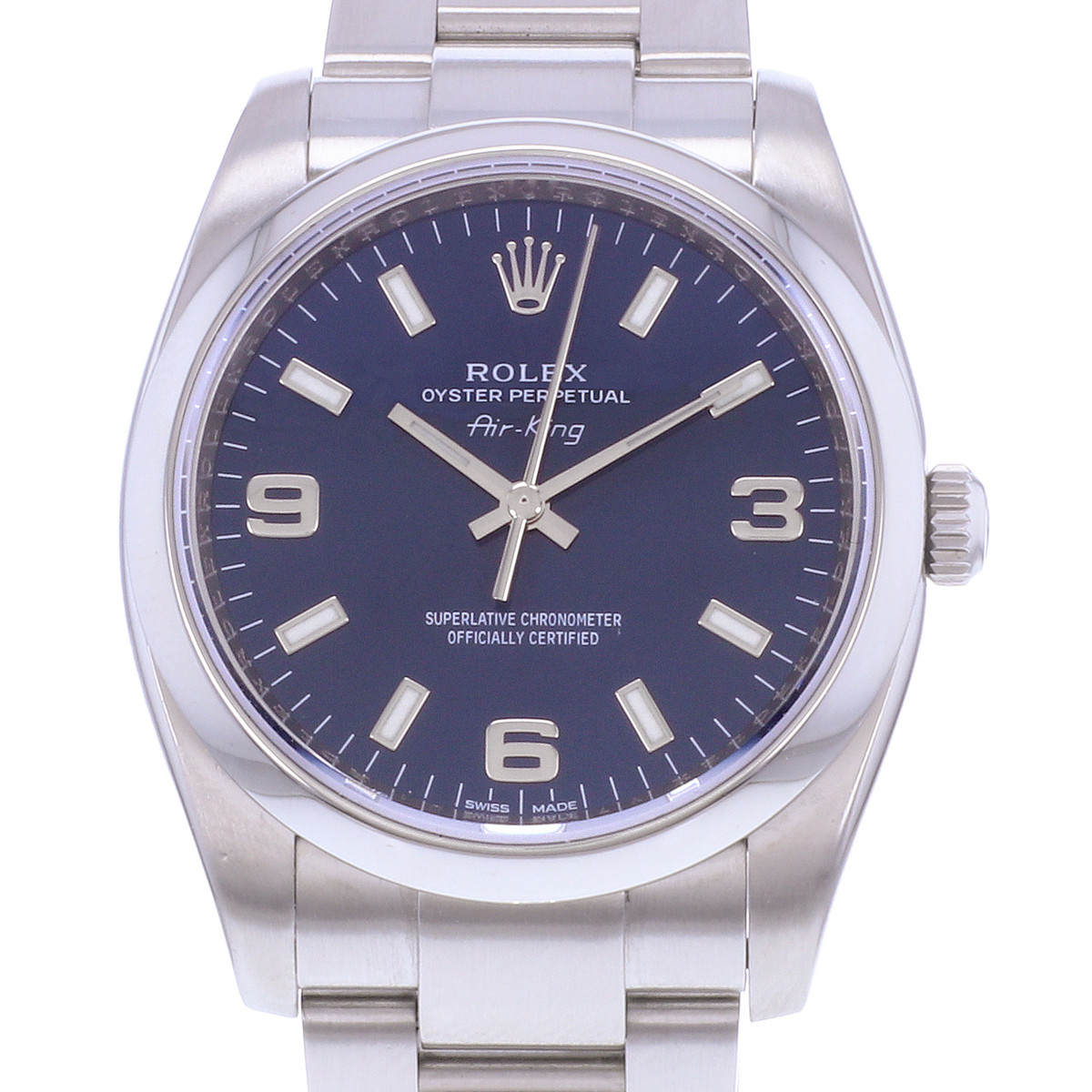Montre d'occasion ROLEX Air King mixte mouvement automatique certifié (cosc) bracelet acier - vue D1