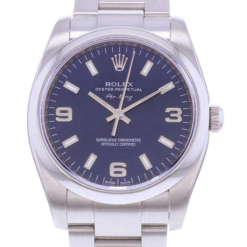 Montre d'occasion ROLEX Air King mixte mouvement automatique certifié (cosc) bracelet acier - vue D1