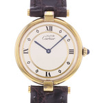 Montre d'occasion CARTIER Must Vendôme femme quartz bracelet cuir cresus - vue D1