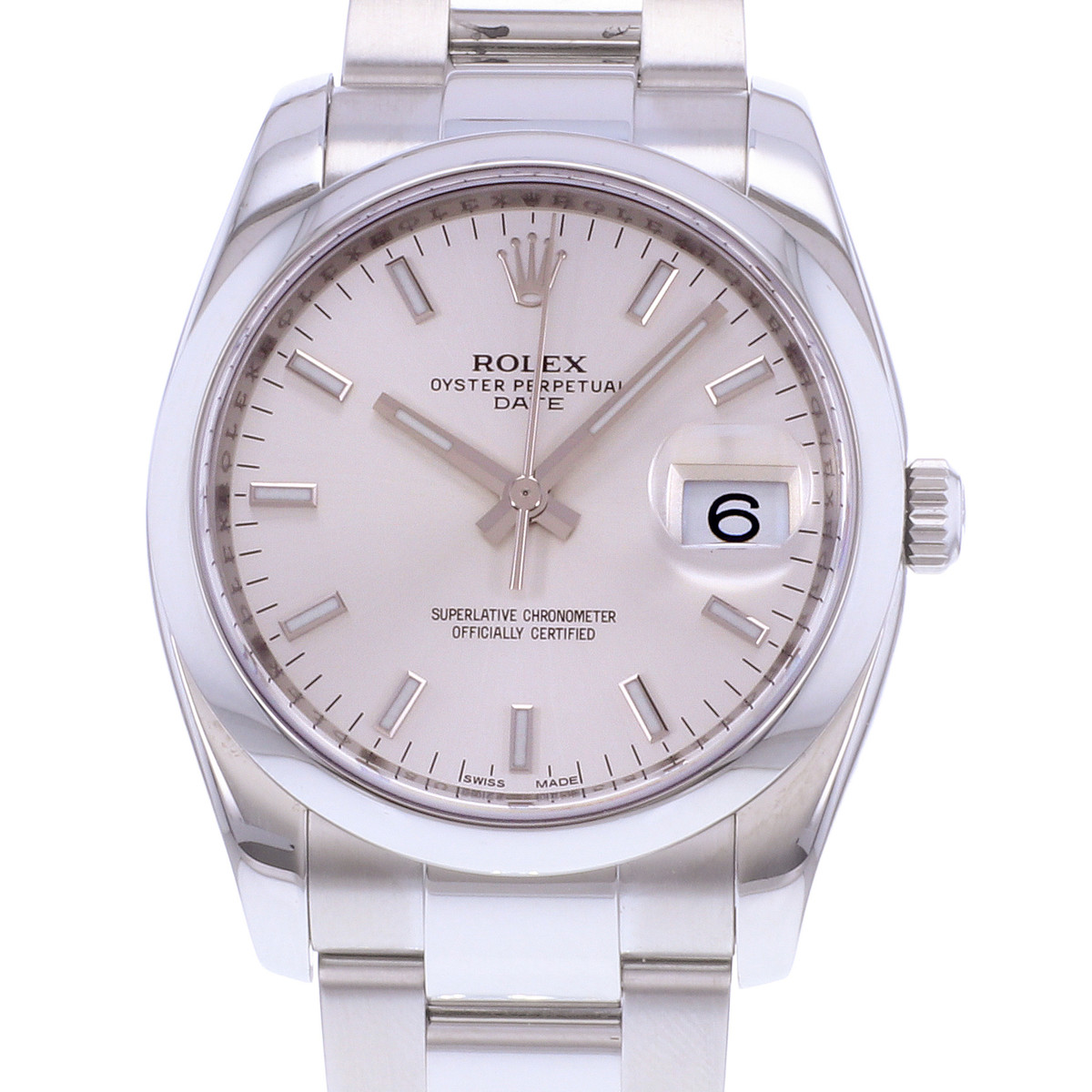Montre d'occasion ROLEX Oyster Perpetual Date femme mouvement automatique certifié (cosc) bracelet acier - vue D1