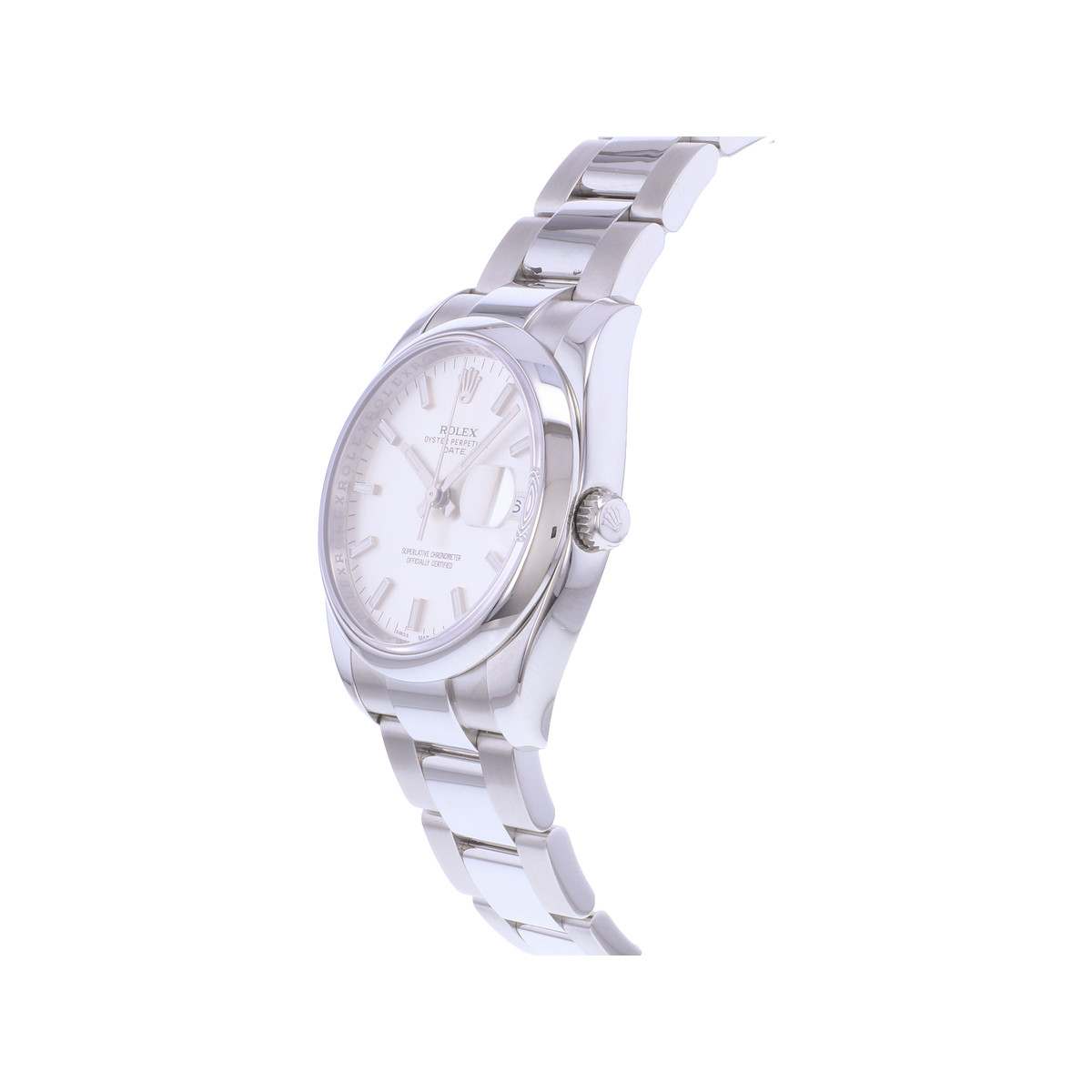 Montre d'occasion ROLEX Oyster Perpetual Date femme mouvement automatique certifié (cosc) bracelet acier - vue D2