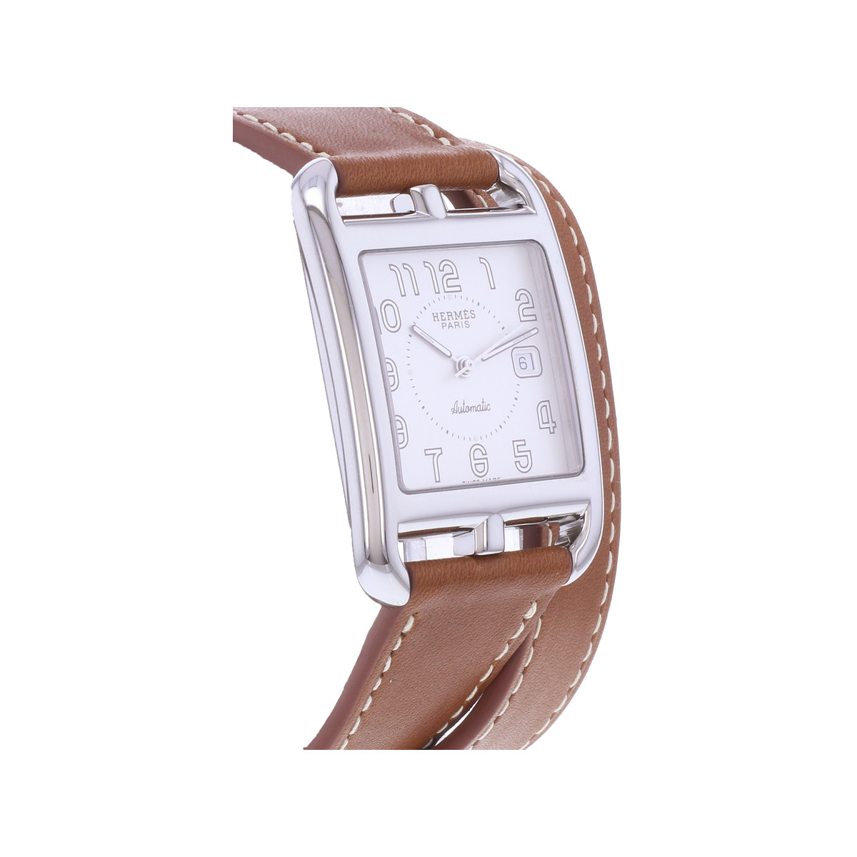 Montre d'occasion HERMES Cape Cod homme automatique bracelet cuir cresus - vue 2