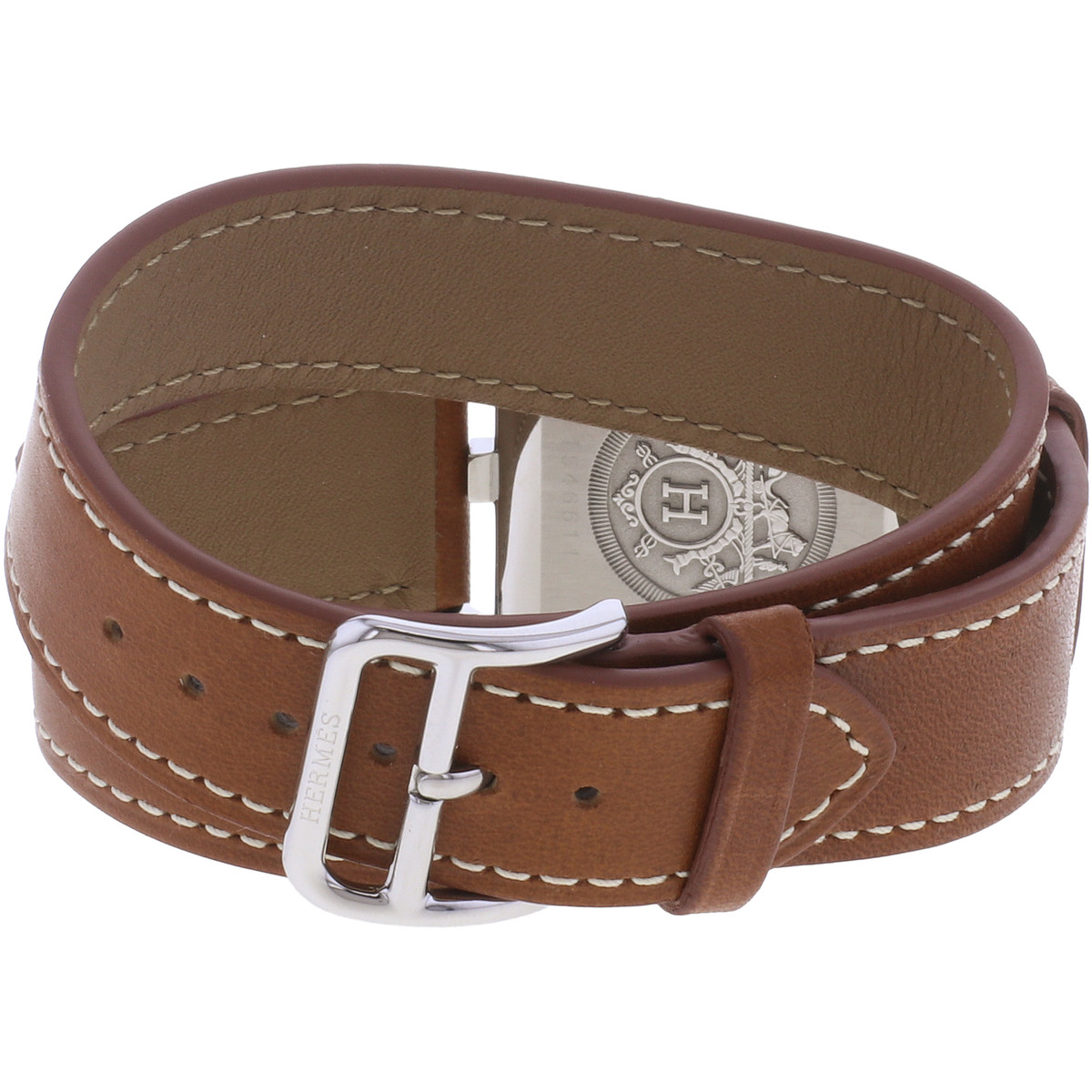 Montre d'occasion HERMES Cape Cod homme automatique bracelet cuir cresus - vue 3