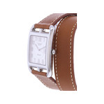 Montre d'occasion HERMES Cape Cod homme automatique bracelet cuir cresus - vue D2
