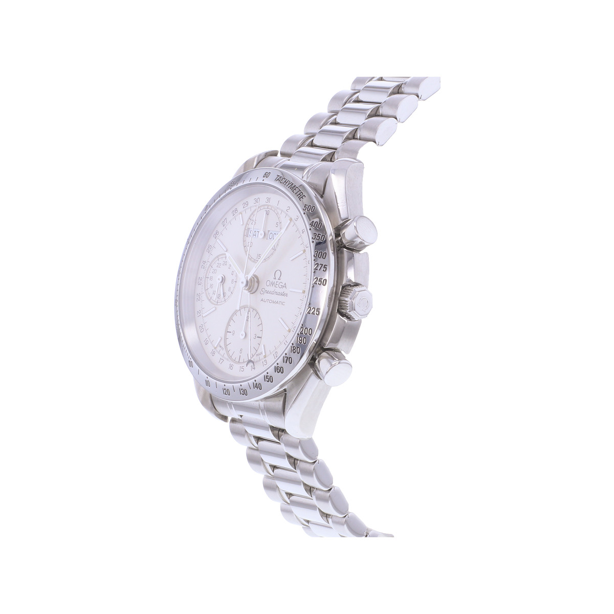 Montre d'occasion OMEGA Speedmaster Day-Date homme automatique bracelet acier - vue D2