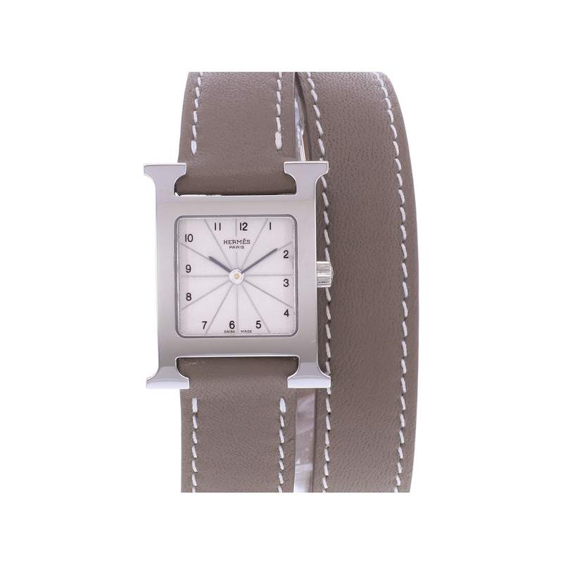 Montre d'occasion HERMES Heure H femme quartz bracelet cuir cresus - vue 1