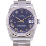 Montre d'occasion ROLEX DateJust Medium femme mouvement automatique certifié (cosc) bracelet acier - vue D1