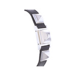 Montre d'occasion HERMES Medor Argent femme quartz bracelet cuir d'origine - vue 2