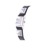Montre d'occasion HERMES Medor Argent femme quartz bracelet cuir d'origine - vue D2