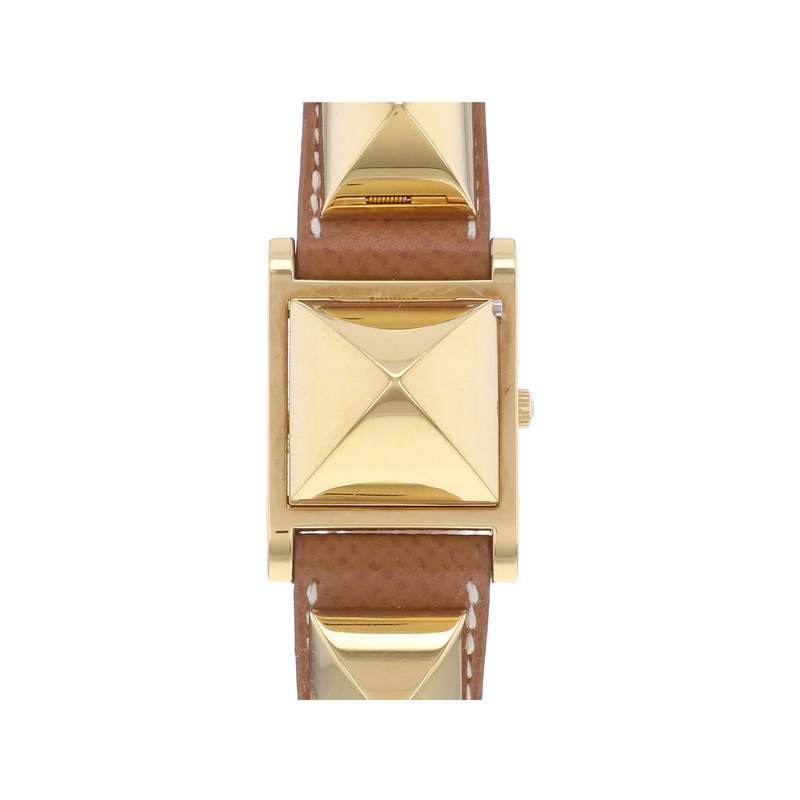 Montre d'occasion HERMES Medor femme quartz bracelet cuir d'origine - vue 1