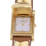 Montre d'occasion HERMES Medor femme quartz bracelet cuir d'origine - vue D1
