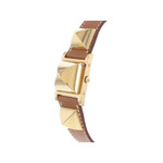 Montre d'occasion HERMES Medor femme quartz bracelet cuir d'origine - vue D2