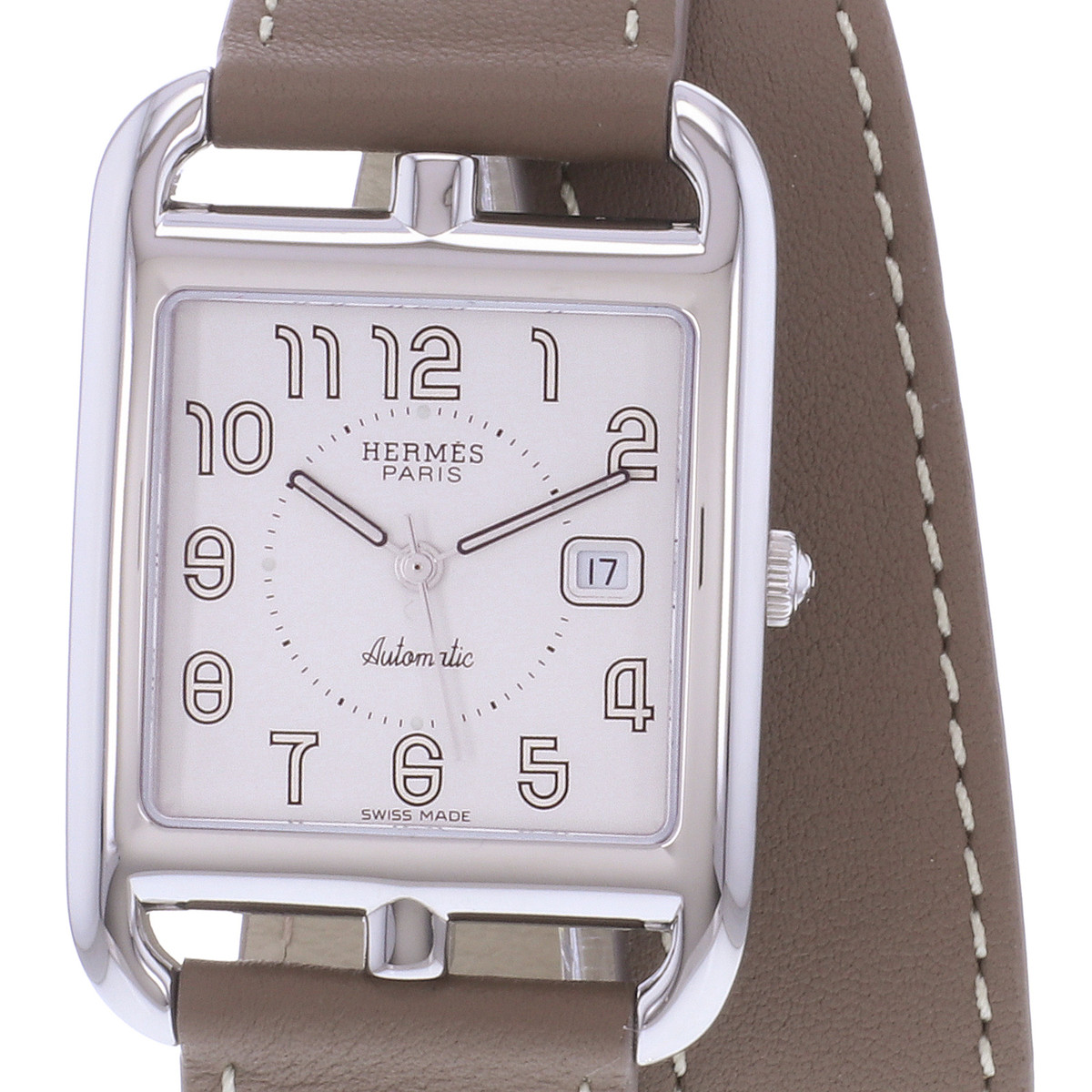 Montre d'occasion HERMES Cape Cod mixte automatique bracelet cuir cresus - vue D1