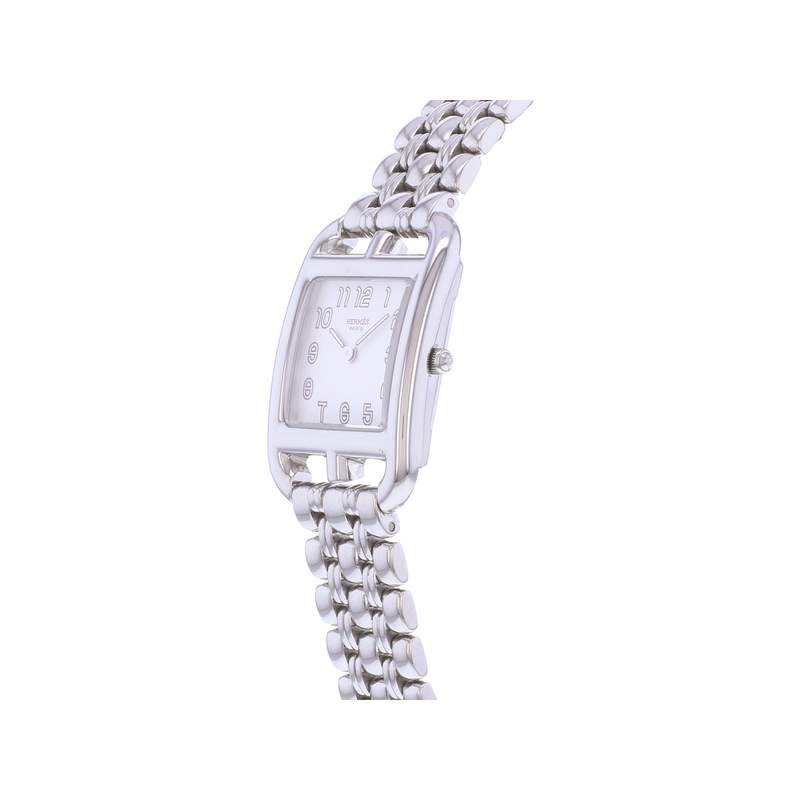 Montre d'occasion HERMES Cape Cod femme quartz bracelet acier - vue D2