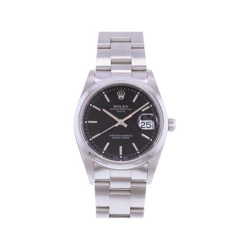 Montre d'occasion ROLEX Date femme mouvement automatique certifié (cosc) bracelet acier