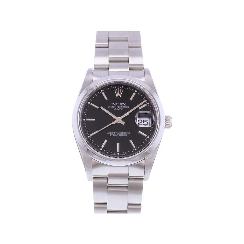 Montre d'occasion ROLEX Date femme mouvement automatique certifié (cosc) bracelet acier - vue 1