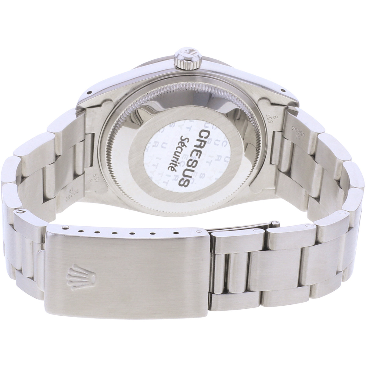 Montre d'occasion ROLEX Date femme mouvement automatique certifié (cosc) bracelet acier - vue 3