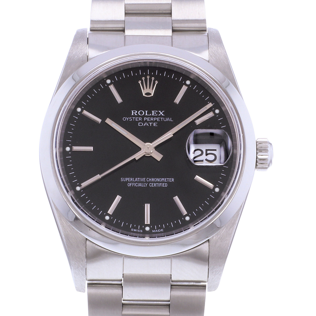 Montre d'occasion ROLEX Date femme mouvement automatique certifié (cosc) bracelet acier - vue D1
