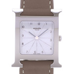 Montre d'occasion HERMES Heure H MM femme quartz bracelet cuir - vue D1