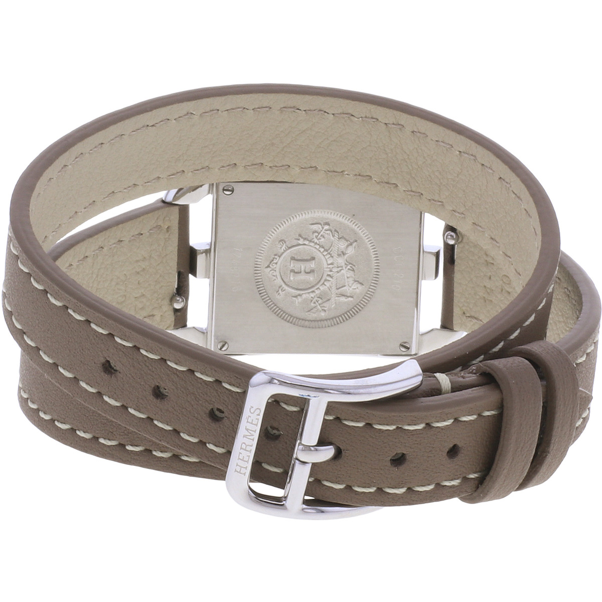 Montre d'occasion HERMES Cape Cod femme quartz bracelet cuir cresus - vue 3