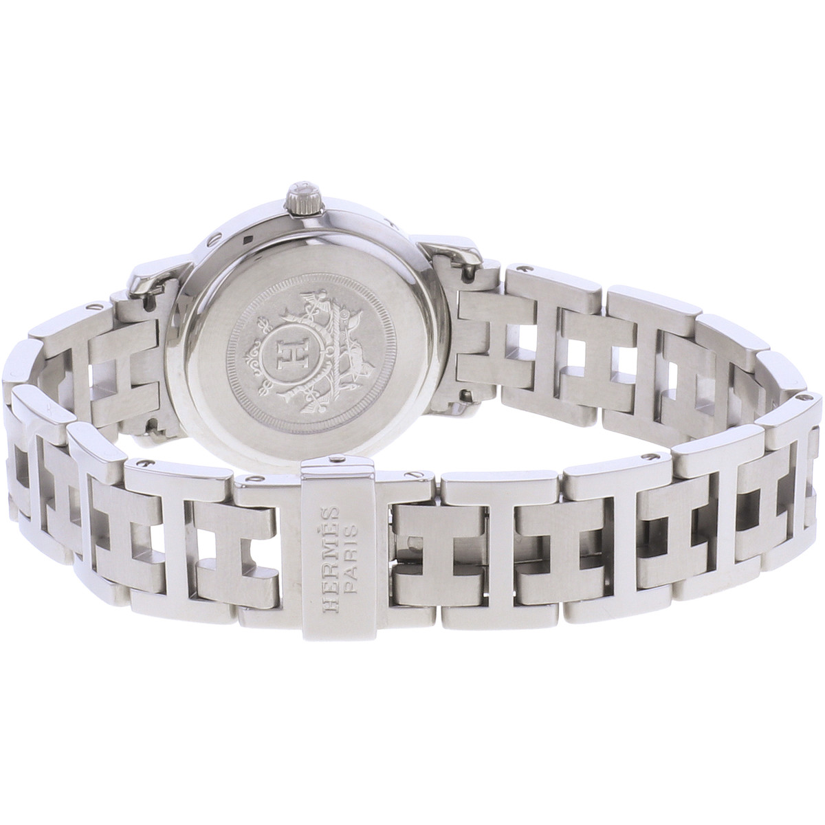 Montre d'occasion HERMES Clipper femme quartz bracelet acier - vue 3