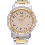 Montre d'occasion HERMES Clipper mixte quartz bracelet acier et plaqué or - vue D1