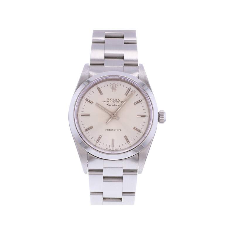 Montre d'occasion ROLEX Air King Precision mixte automatique bracelet acier - vue 1