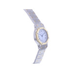 Montre d'occasion CARTIER Santos Octogonale femme automatique bracelet or jaune 750/000 et acier - vue 2
