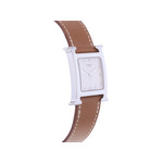 Montre d'occasion HERMES Heure H MM femme quartz bracelet cuir d'origine - vue 2