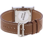 Montre d'occasion HERMES Heure H MM femme quartz bracelet cuir d'origine - vue 3