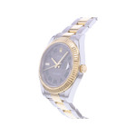 Montre d'occasion ROLEX DateJust 41 Wimbledon homme mouvement automatique certifié (cosc) bracelet or jaune 750/000 et acier - vue D2