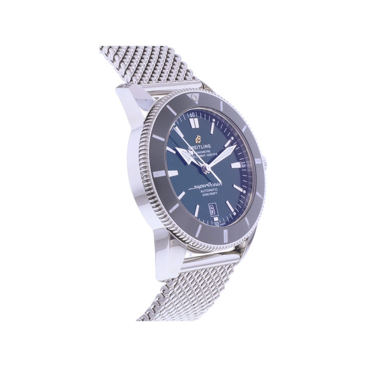 Montre d'occasion BREITLING SuperOcean Heritage 46 homme mouvement automatique certifié (cosc) bracelet acier - vue 2