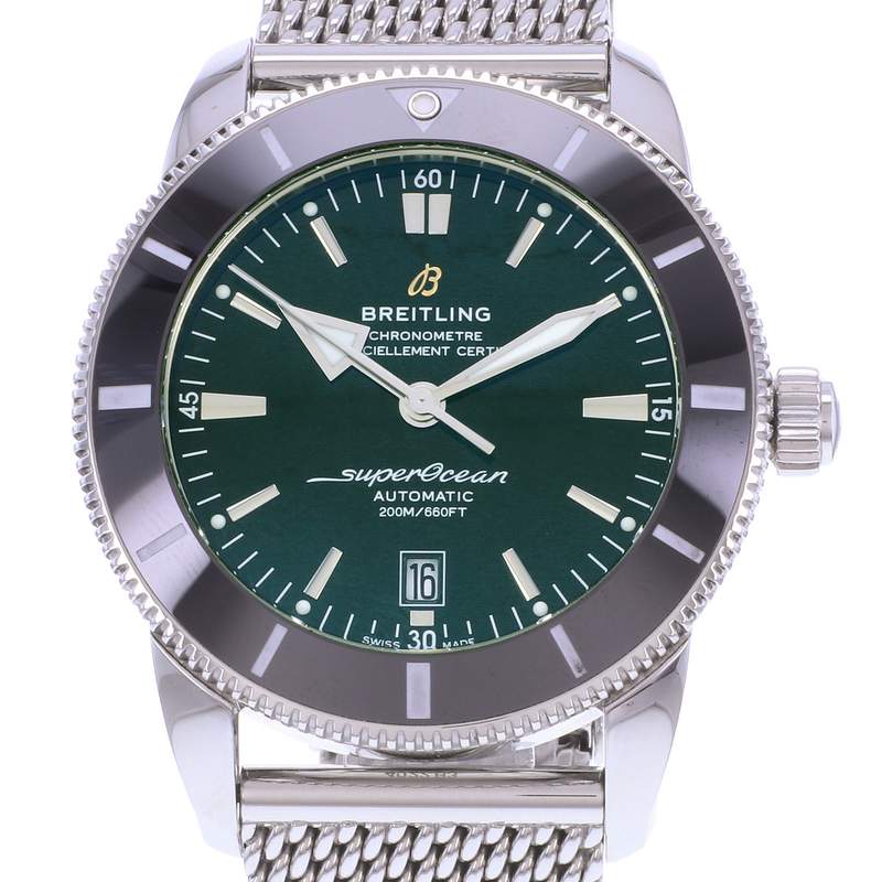 Montre d'occasion BREITLING SuperOcean Heritage 46 homme mouvement automatique certifié (cosc) bracelet acier - vue D1